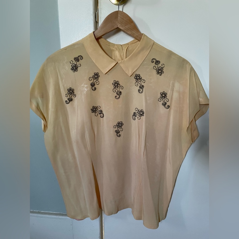 Vintage Beaded Blouse